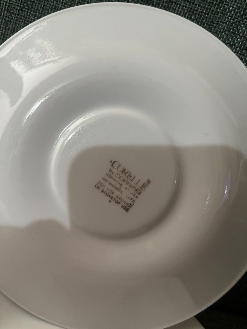 5 pcs. Corelle saucer plate (Category: Dinnerware & Cutlery) located in Binan City. Submitted by rdgerevilla (Listing ID 1326564821, Image 2). Description: 5 pcs. Corelle saucer plate ₱650 Like new No dents 6.2 inches .