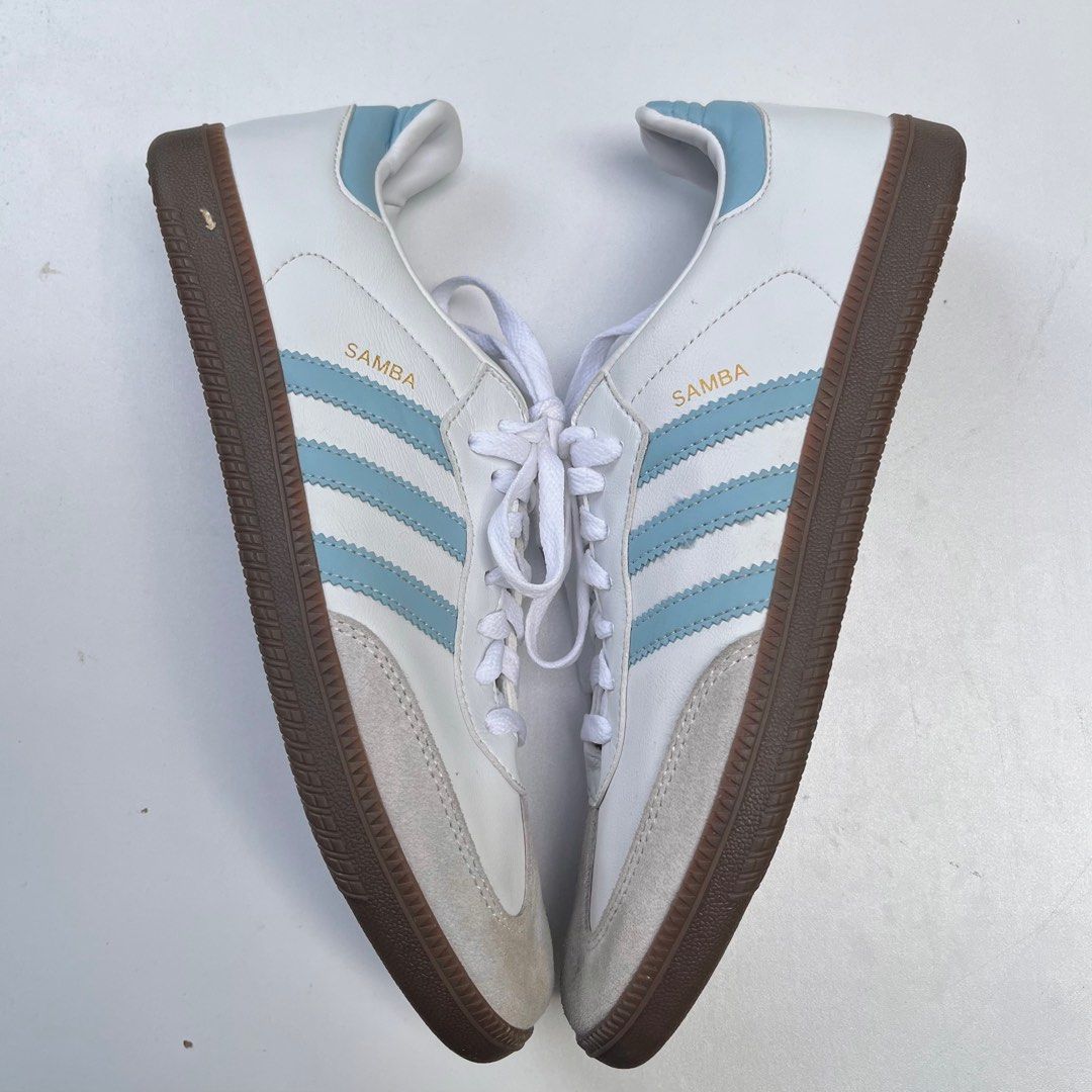 Adidas Samba Cloud White Clear Sky, Men's Fashion, Footwear, Sneakers on  Carousell