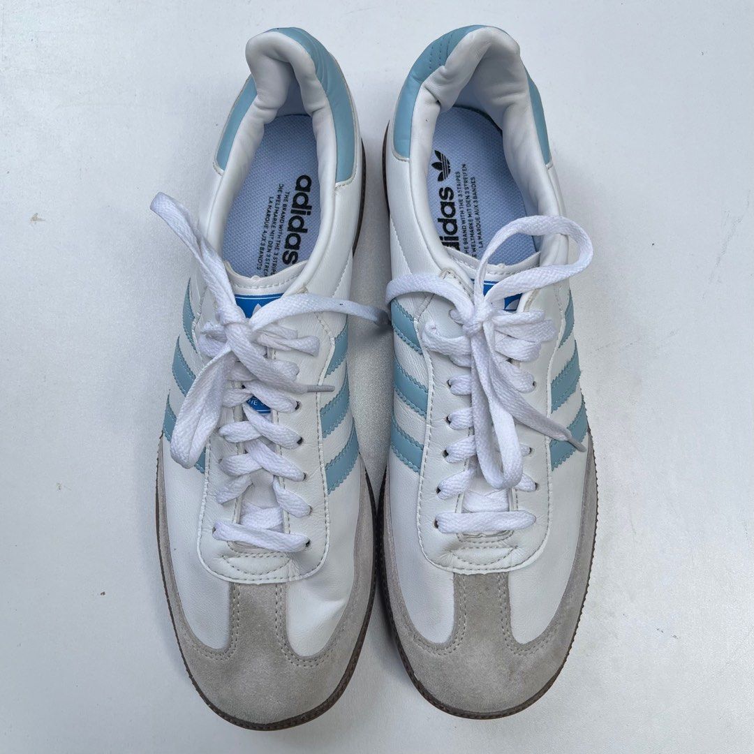 Adidas Samba Cloud White Clear Sky, Men's Fashion, Footwear, Sneakers on  Carousell