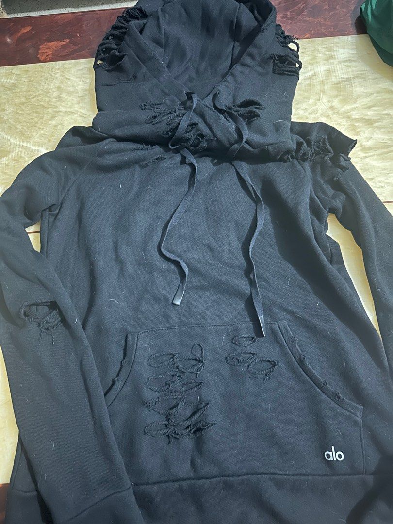 Alo distressed hoodie top