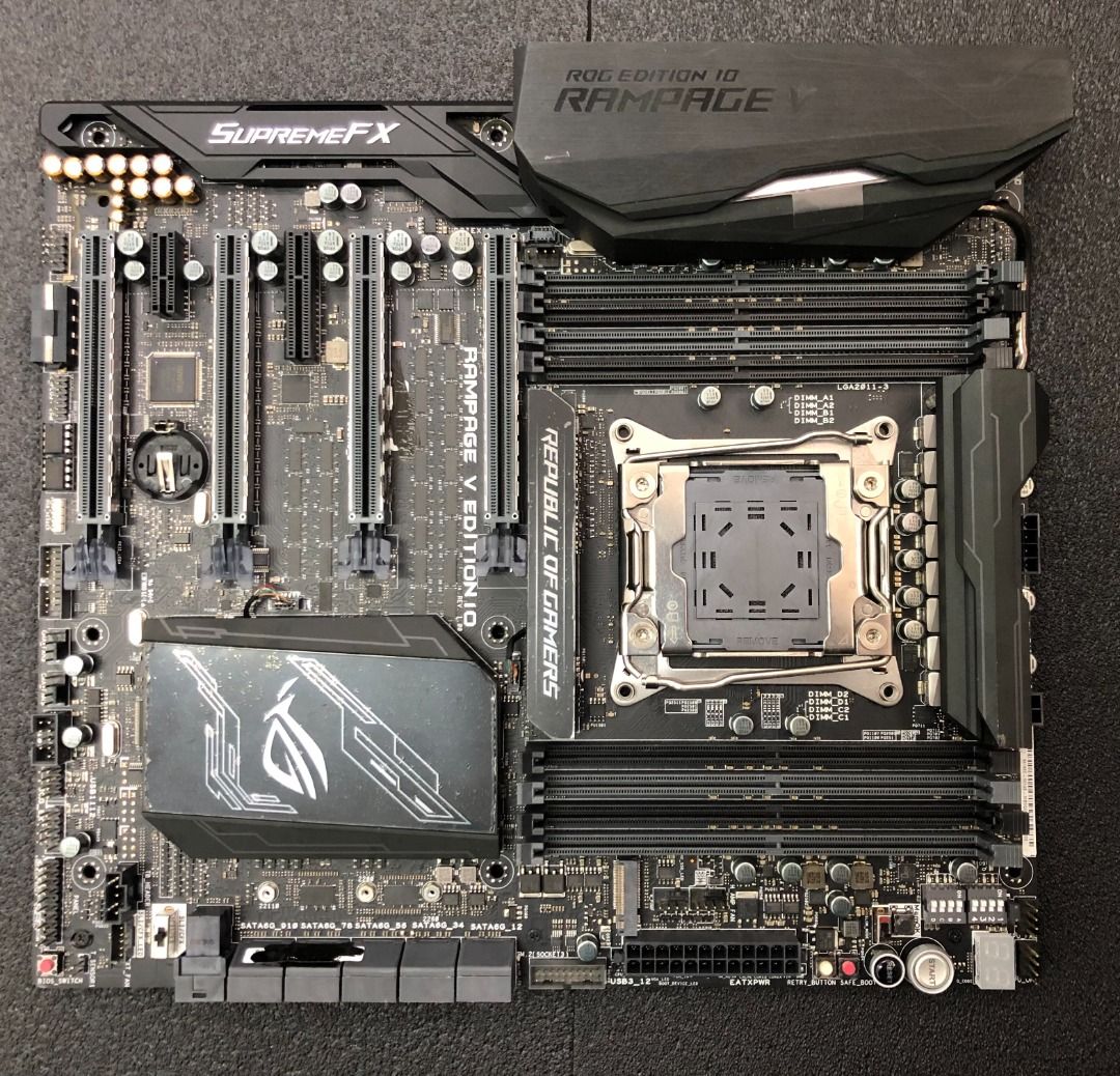 ASUS ROG RAMPAGE V EDITION 10 LGA2011-3 x99 底板 支援E5全系列CPU NVIDIA SLI ...