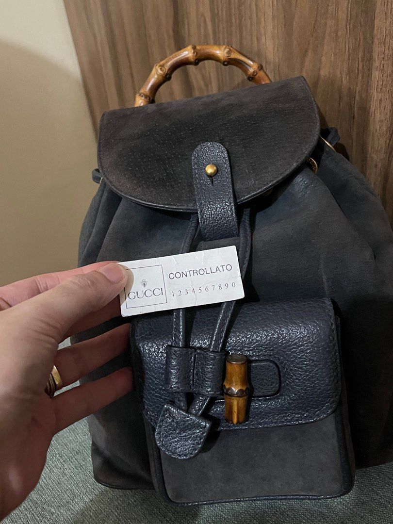 Authentic Gucci Bamboo mini backpack