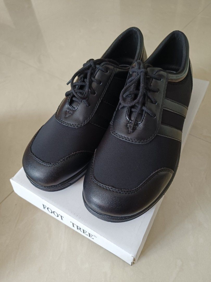 Black covered shoes sales