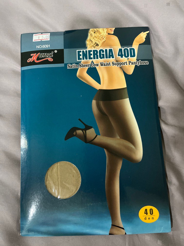 BNIP Satin sheer low waist support pantyhose Women s Fashion New Undergarments Loungewear on Carousell