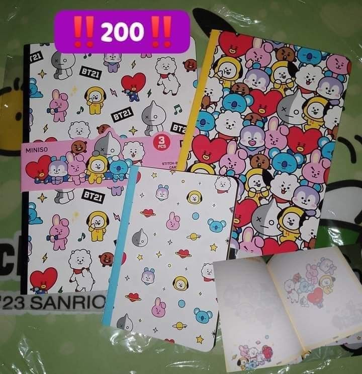 Bt21 miniso notebook set, Hobbies & Toys, Memorabilia & Collectibles, K ...