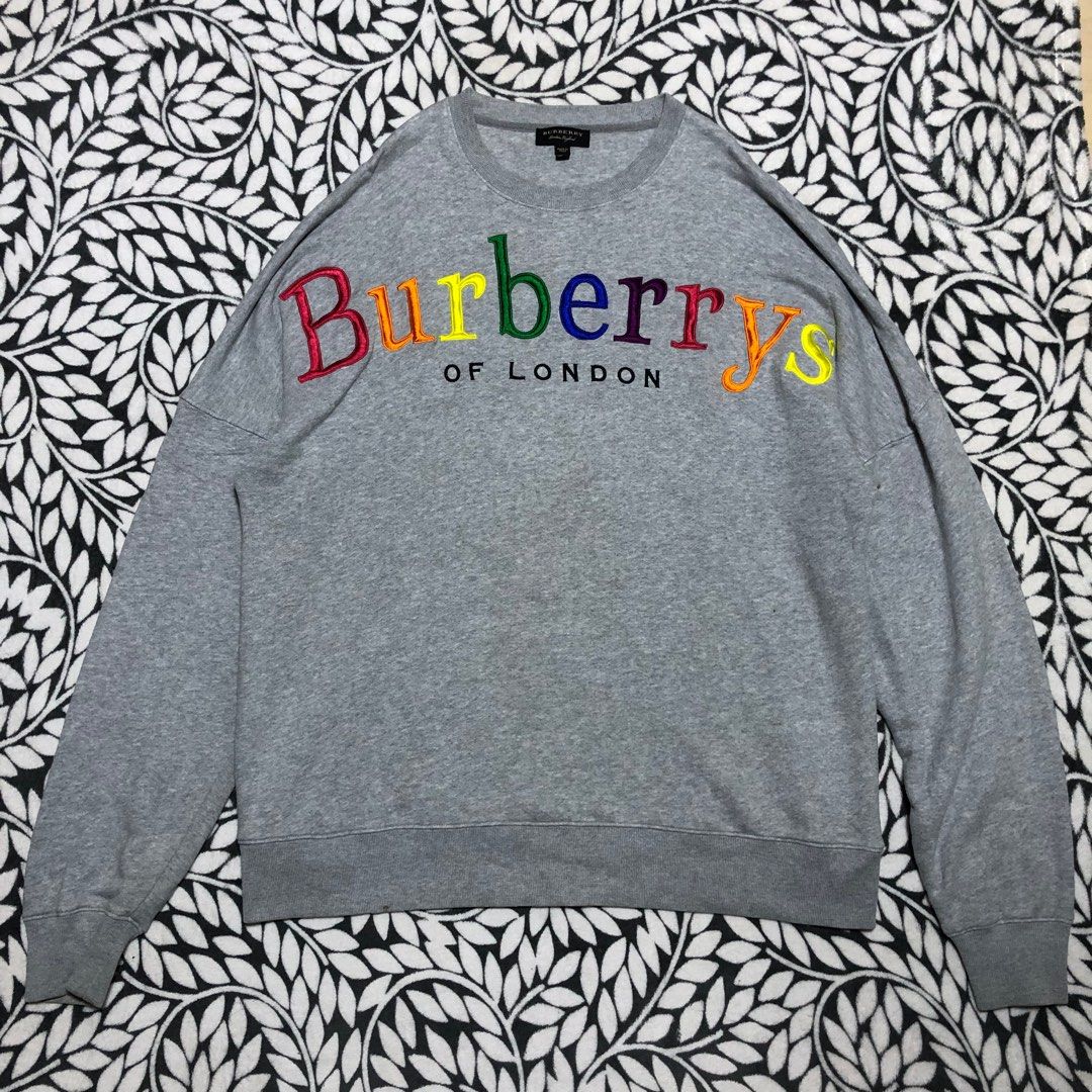 Burberry crew neck rainbow cheap