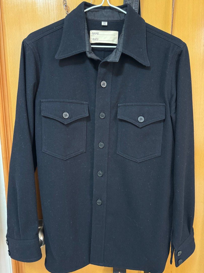 BUTCHER PRODUCTS ダークネイビーシャツ 15 1/2 cpo 未使用】 BUTCHER