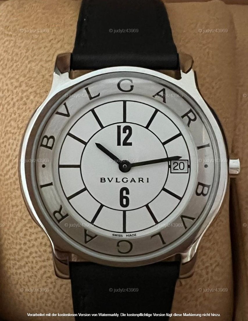 BVLGARI WATCH SOLOTEMPO ST35S DATE WHITE DIAL QUARTZ brand new Luxury Watches on Carousell