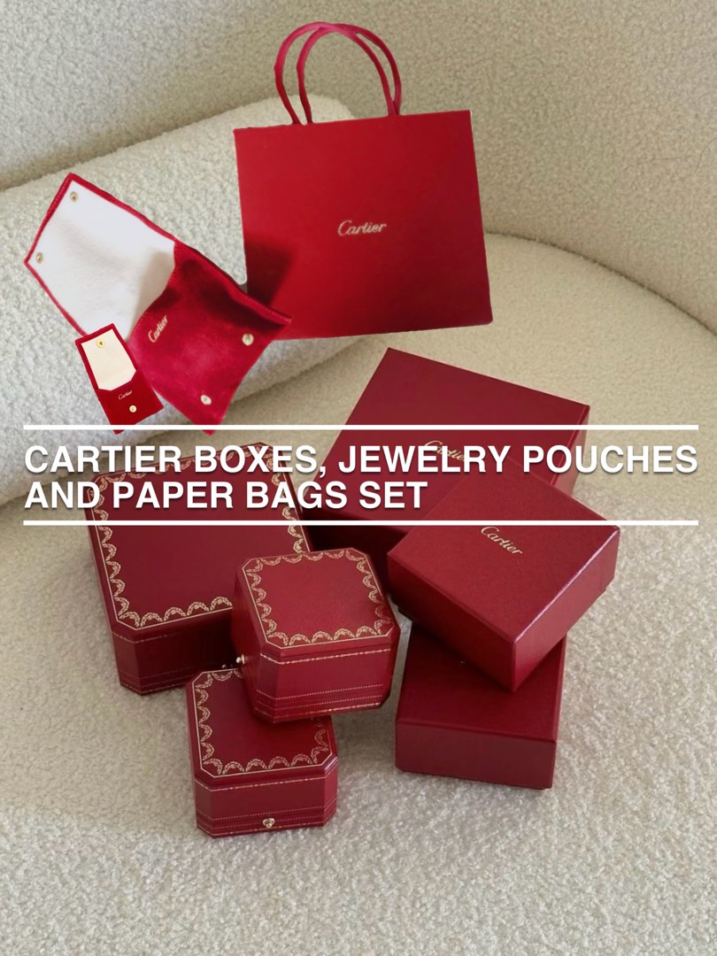 CARTIER Bracelet Ring Box Pouch and Paper Bag Set Women s Fashion Jewelry Organisers Accessory holder box organizers on Carousell