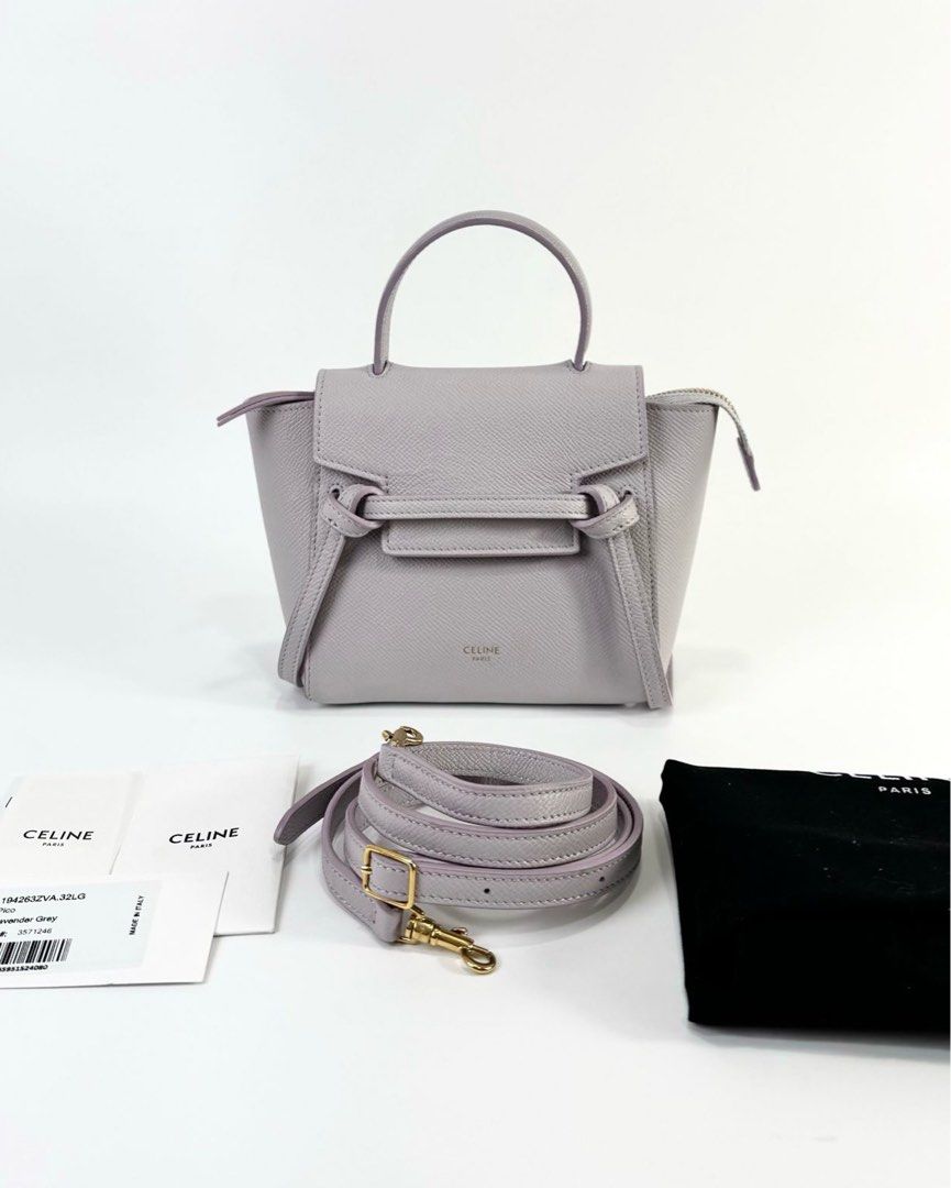 Celine pico (Category: Luxury Bags & Wallets) located in Manila. Submitted by luxuryprelovedbagsby_by_agnes (Listing ID 1326643760, Image 2). Description: No low baller please!! Celine•in•Pico Gray lavender In very good condition 74k only 125k retail price Size: 20*24*9cm; strap: 8/53cm Iphone promax can fit inside 🌸🌸🌸🌸 Accepting credit card payments Safe and contactless payment up to 36 months! Pay conveniently online . We offer you a safe a