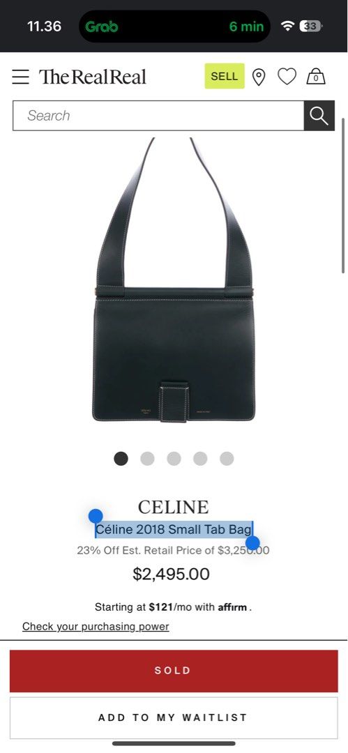 Celine small tab bag hotsell