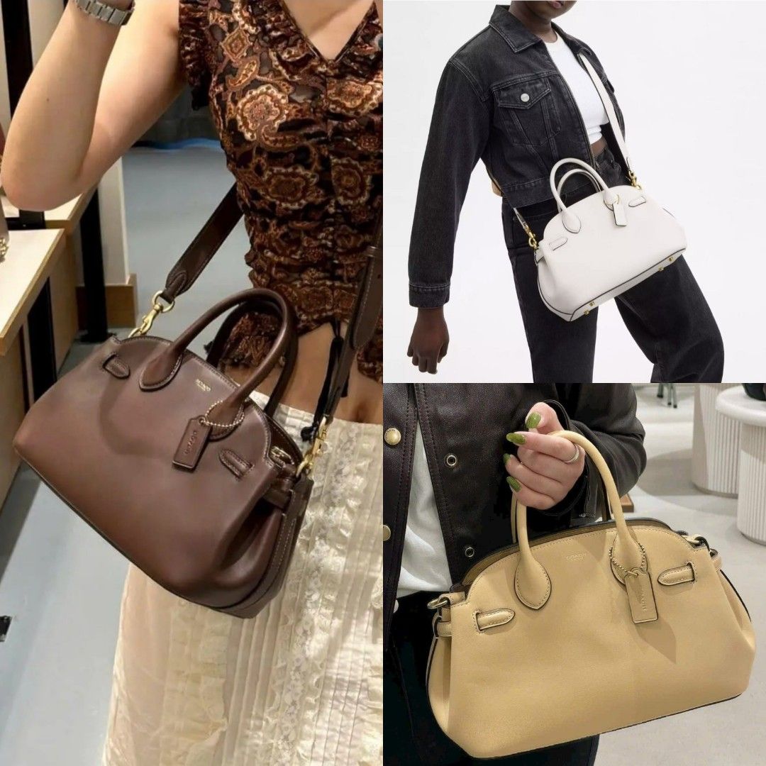 Coach Empire Carryall Bag 28 (Category: Tote Bags) located in Manila. Submitted by stacey_lopez922 (Listing ID 1326499444, Image 1). Description: Coach Empire Carryall Bag 28 (With dustbag and paperbag) - 35.5cm (L) x 21.5cm (H) x 16cm (W) - Glovetanned leather - Inside snap pocket - Center zip compartment - Fabric lining - Handles with 9.5cm drop - Detachable strap with 54.5cm drop for shoulder or crossbody wear - Four protective feet at base.