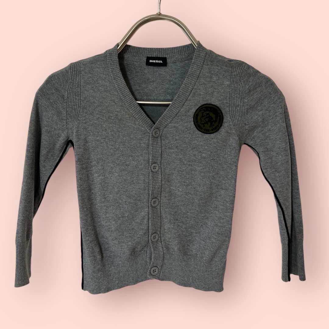 Diesel Gray Cardigan for Kids Luxury Apparel on Carousell