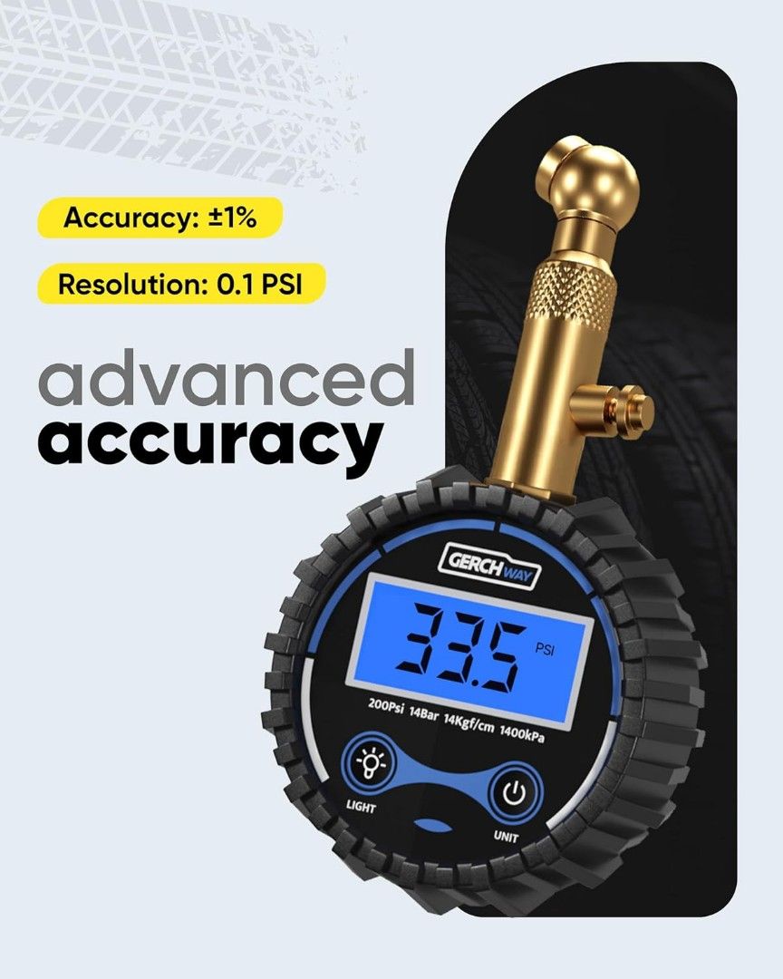 Digital Tire Pressure Gauge for Cars Accurate Air Pressure Gauge for