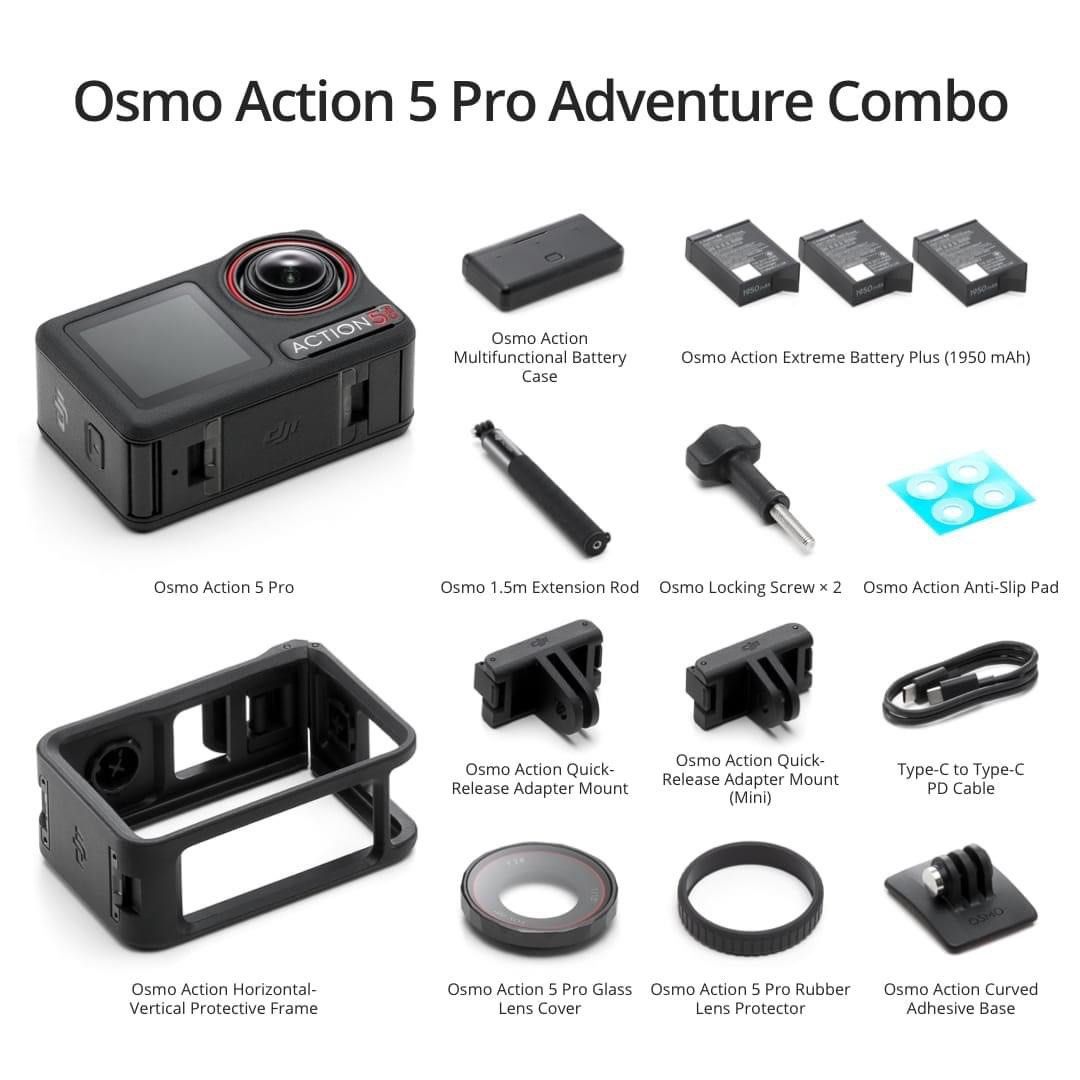 Dji Osmo Action 5 Pro Adventure Combo (Category: Cameras) located in Pasay City. Submitted by shansey21 (Listing ID 1326552832, Image 2). Description: Dji Osmo Action 5 Adventure Combo 27,990 pesos 1 year warranty / Dji Ph Warranty Pm me . Notable Features High-res photos: 40MP photo resolution up to 8K 47GB built-in storage: Optimized bit rate for smaller file sizes Bigger battery: Up to 240 minutes of operating time High-speed transfer: Wi-Fi 6