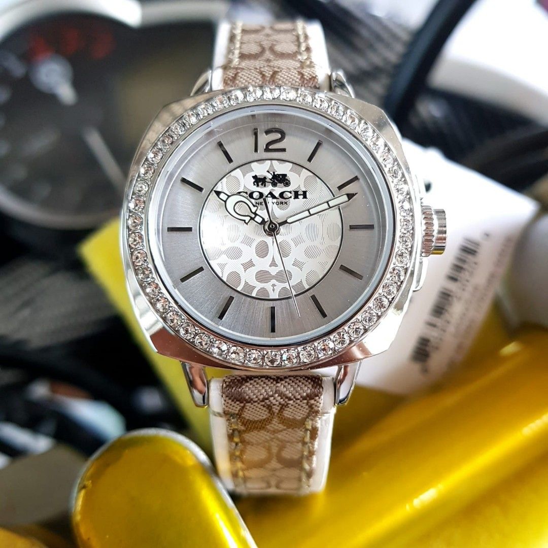 Coach watch with diamonds clearance