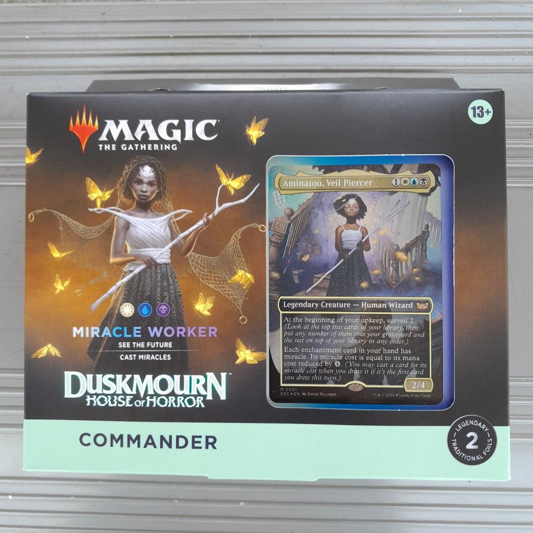Duskmourn House of Horror Miracle Worker Commander Precon Sealed MTG,  Hobbies & Toys, Toys & Games on Carousell