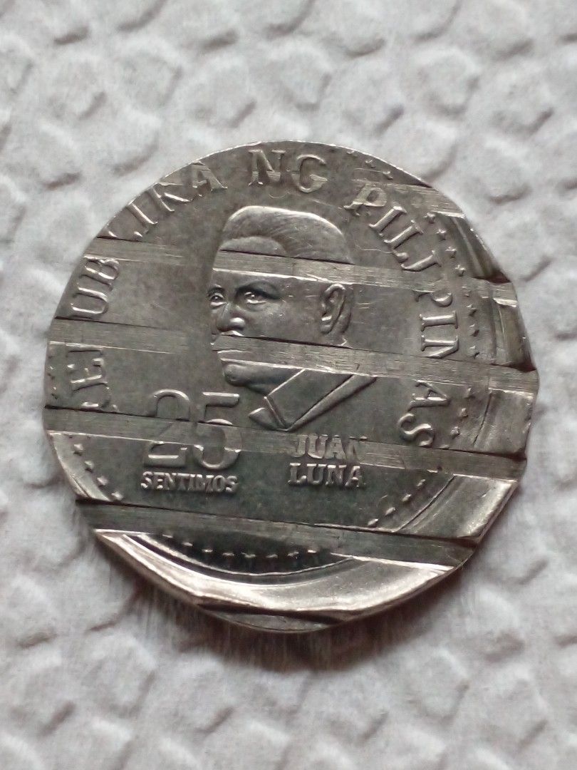 ERROR COIN, 25 sentimo Juan Luna yr 1978 (Category: Looking For) located in Calamba. Submitted by wiseriver_4ef513 (Listing ID 1326618570, Image 2). Description: 25 Sentimo Error Coin, obverse and reverse double strike error and off center JUAN LUNA yr 1978.