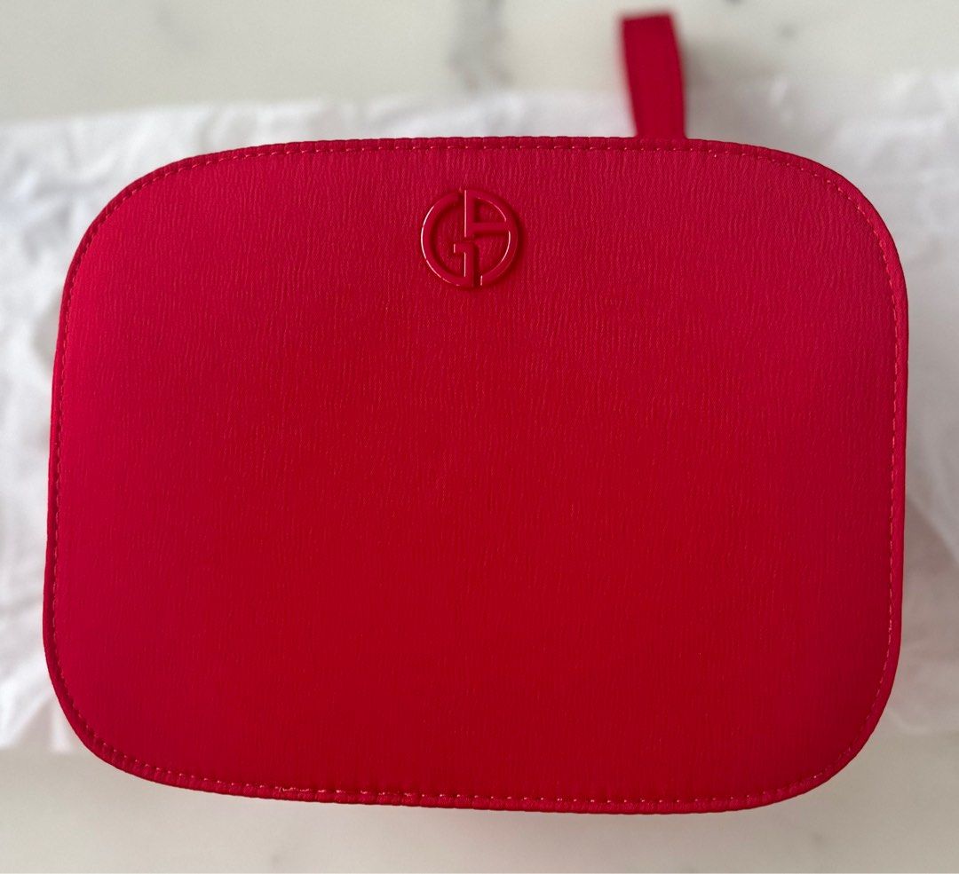 Giorgio Armani Red Pouch, Women's Fashion, Bags Wallets, Purses