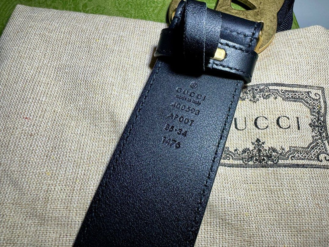 Authentic Gucci GG Leather Belt