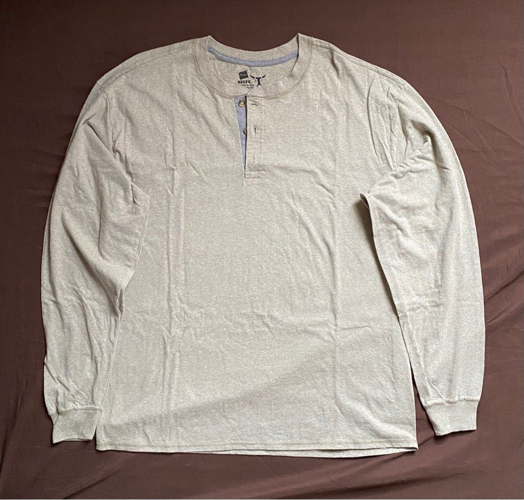 Hanes Polo long sleeve Men s Fashion Tops Sets Tshirts Polo Shirts on Carousell