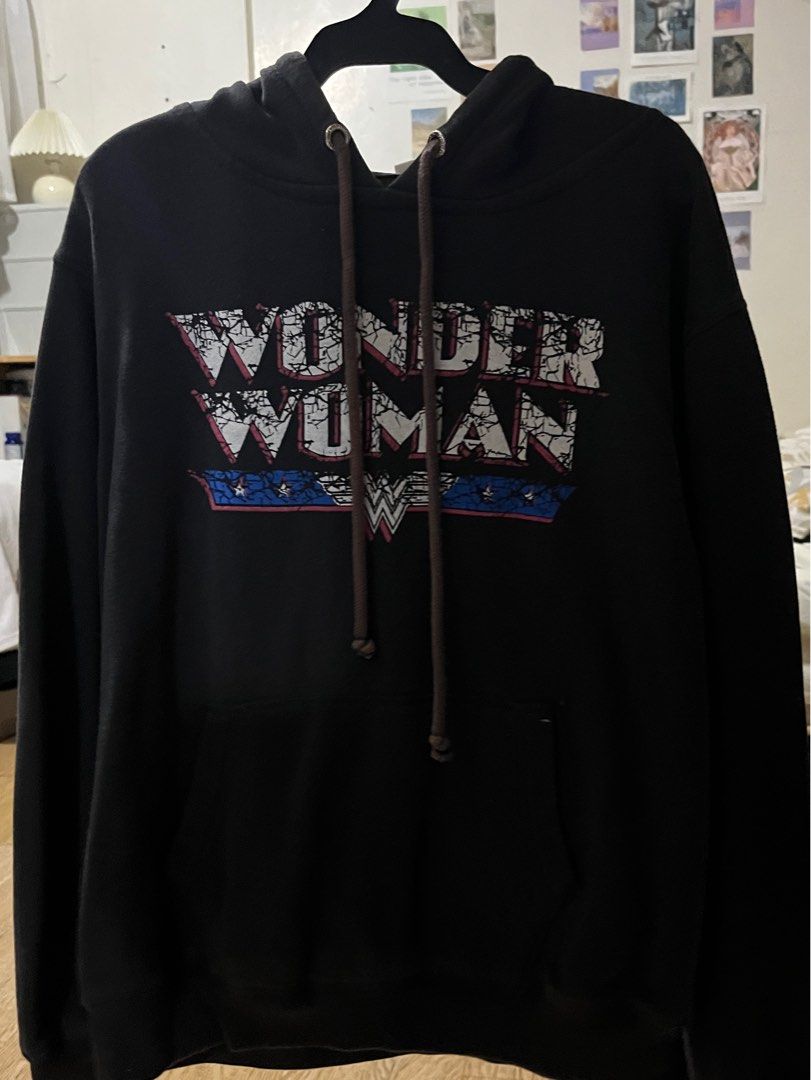 H M Wonder Woman black hoodie Women s Fashion Coats Jackets and Outerwear on Carousell