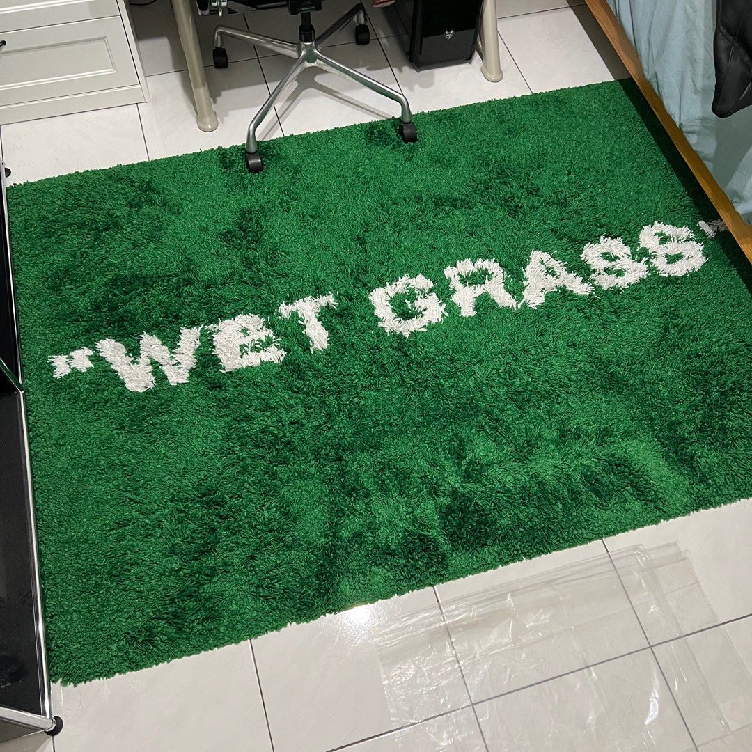IKEA off white ラグ WET GRASS 凄まじい 新品未開封【訳あり】