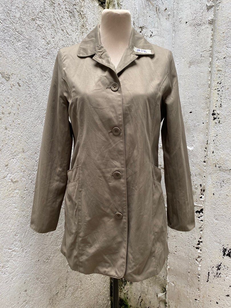 Olive green plus size coat top