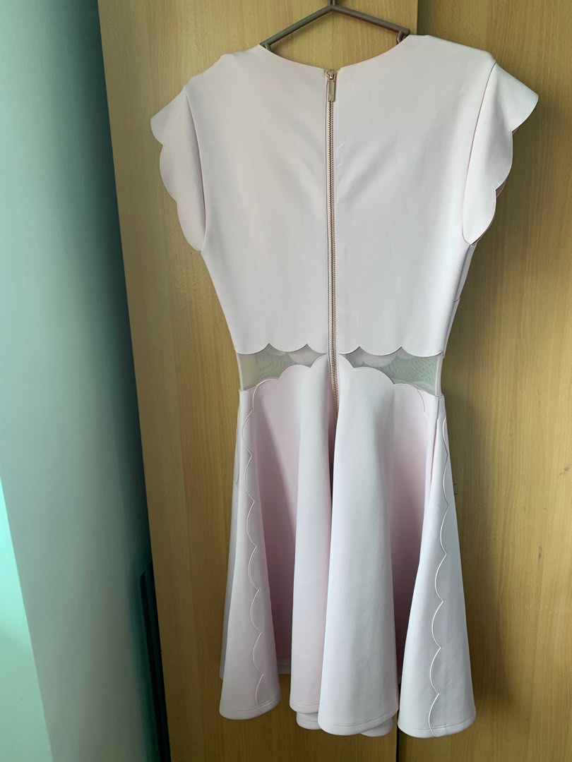 Omarria mesh and scallop skater dress discount