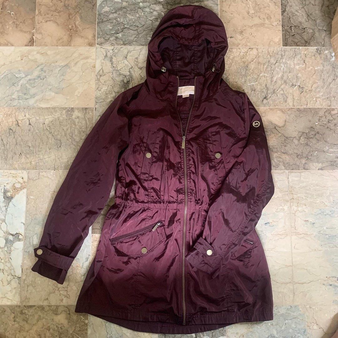 Michael Kors hooded woven rain coat Women s Fashion Coats Jackets and Outerwear on Carousell