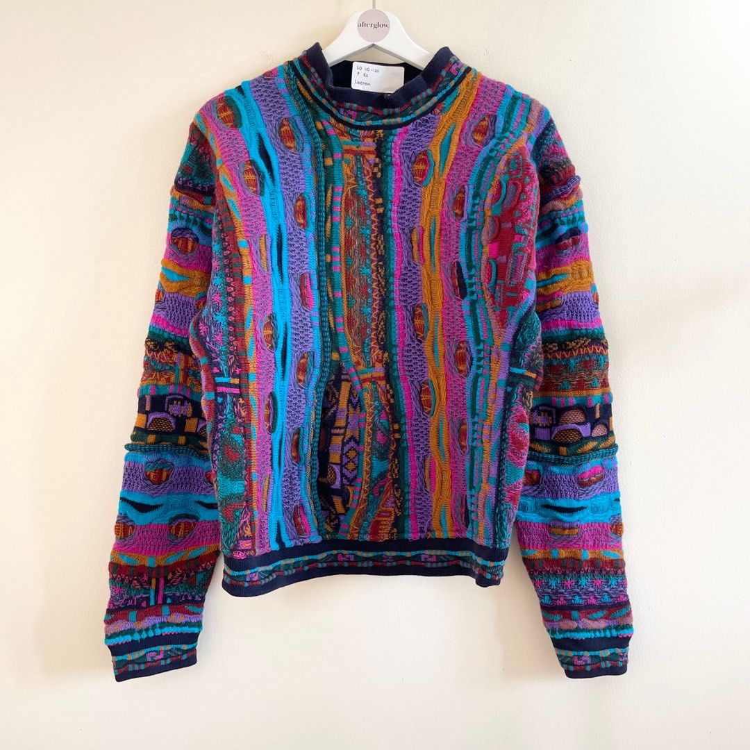 MODIGLIANI ITALY ALA COOGI 3D PATTERNED WOOL KNIT SWEATER