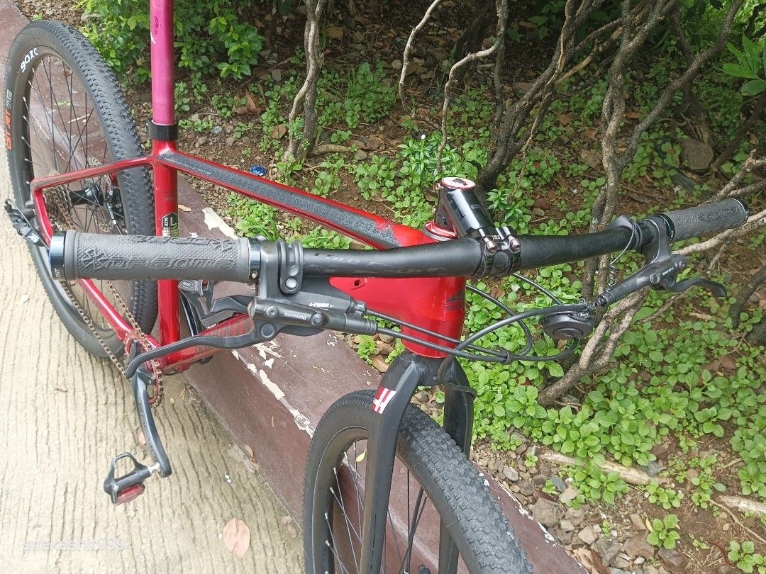 Mountainpeak Ninja 27.5 (Category: Bicycles) located in Pasig City. Submitted by ricoen (Listing ID 1326518327, Image 2). Description: ₱11,500 Wholebike RUSH‼️‼️‼️ 💥MOUNTAINPEAK NINJA 27.5ER L💥 ✓crit set up🚵 ₱12*500 na lang pm agad SA interested paunahan na lang mga sir 👍 •Frameset• 🚀Mountainpeak ninja 27.5 Large smooth weld 🚀Labici negative stem 🚀Aeroic Saddle 🚀Cole brontes handlebar backsweep 🚀Dabomb hollysht handlegrip 🚀Ragusa seald 