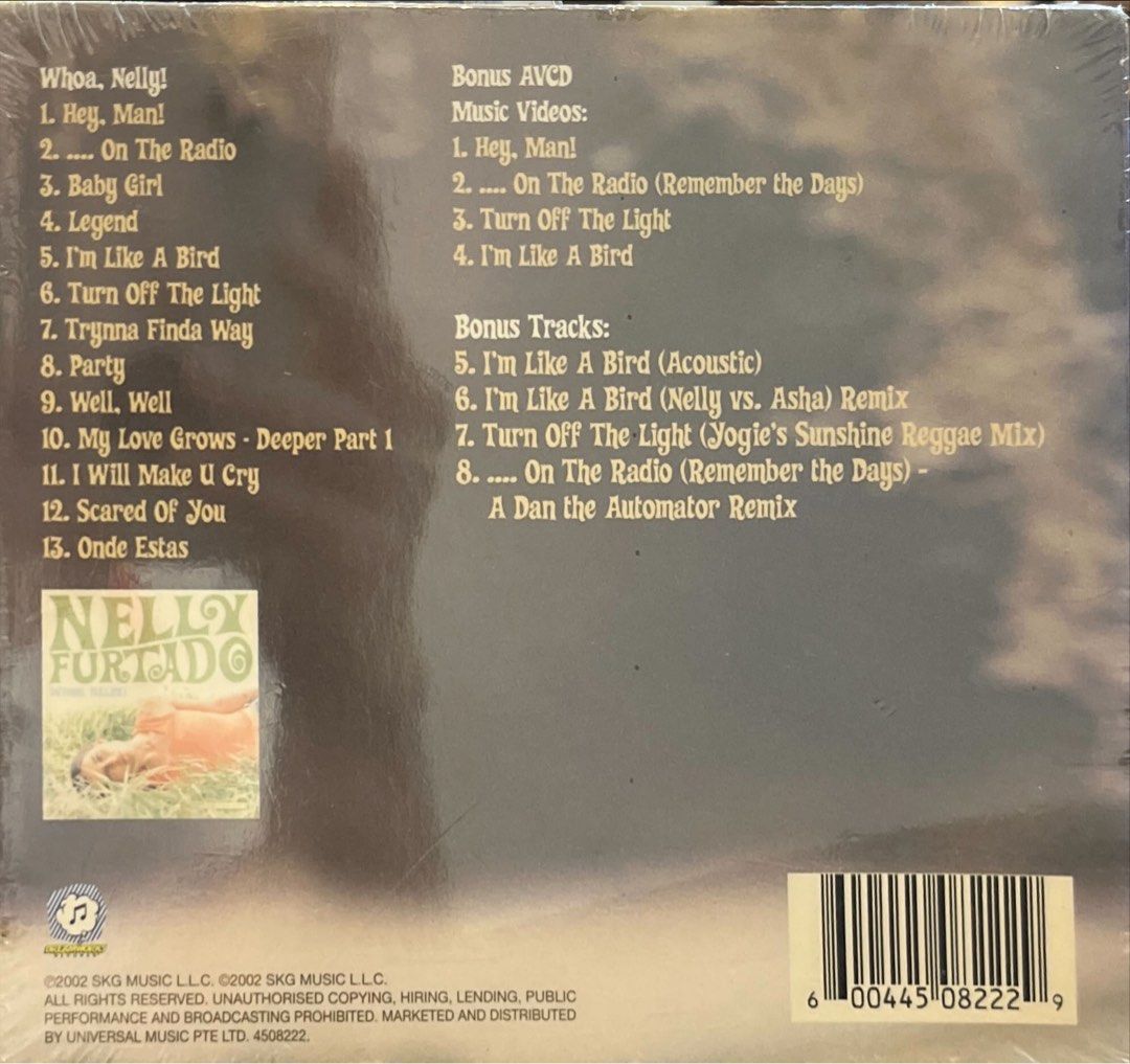 Nelly Furtado: Whoa, Nelly Specifical Edition with 4 Music Video & 4 Bonus  Tracks, Hobbies & Toys, Music & Media, CDs & DVDs on Carousell