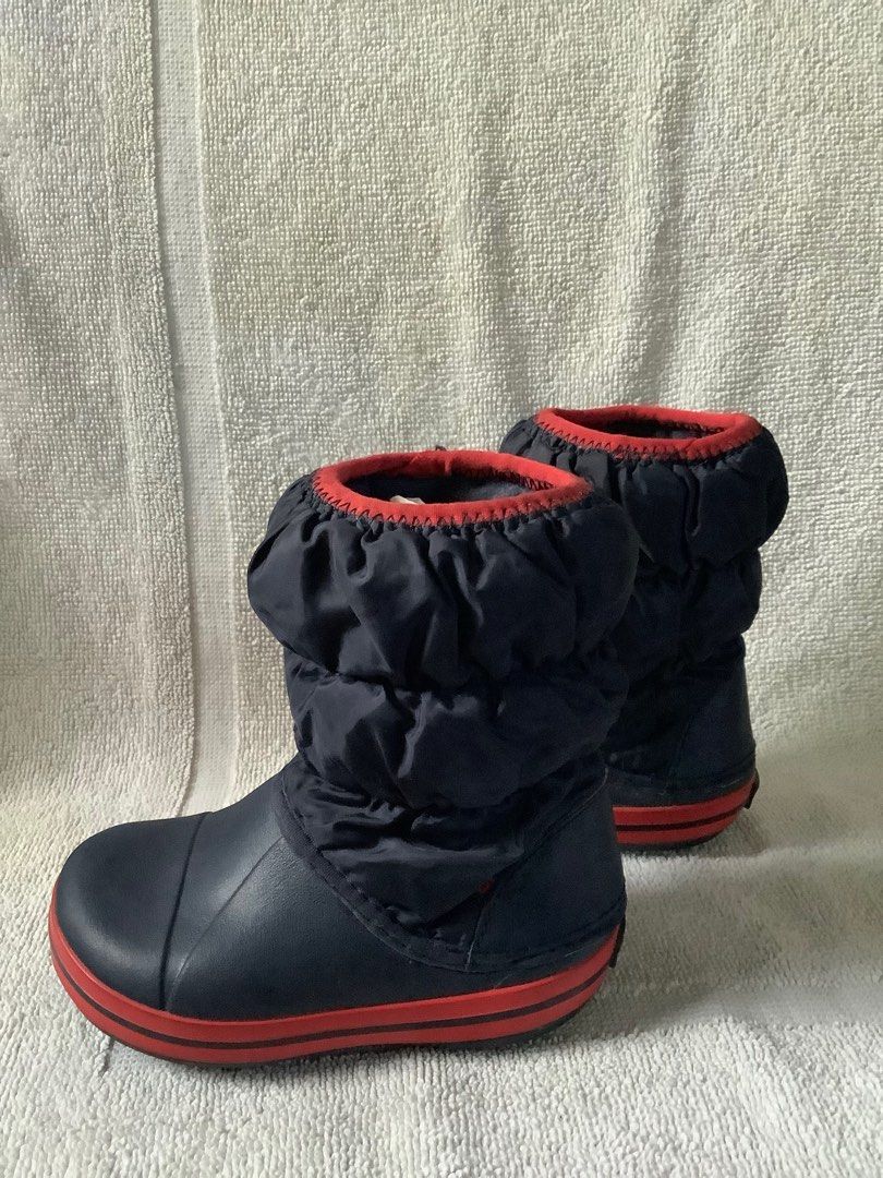 Original Crocs Boots for Kids Dark Blue Size C7 14 cm Babies Kids Babies Kids Fashion on Carousell