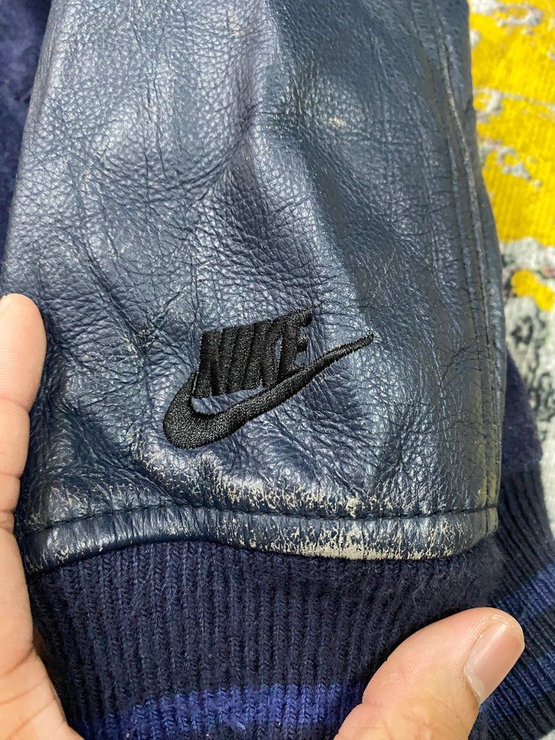 nike wool leather jacket