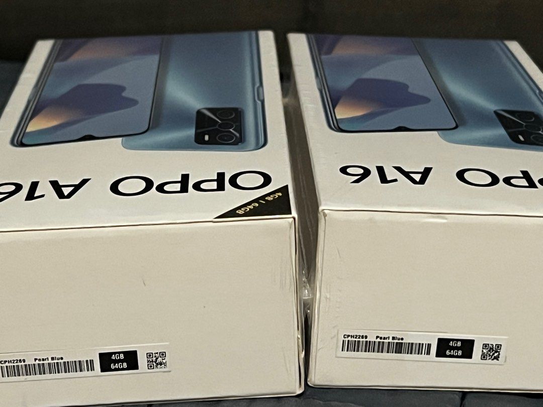 Original OPPO A16 Smartphone 4g rAm 64g expandable memory (Category: OPPO) located in San Juan City. Submitted by hanifah_trading (Listing ID 1326592656, Image 3). Description: Original OPPO A16 Smartphone 4g rAm 64g expandable memory Details: 6.52-inch 13MP 4g rAm / 64g Expandable microSD Dual SIM (Nano-SIM) USB Type-C 3.5mm Audio Jack 5000 mAh Fingerprint (side-mounted), accelerometer, proximity, compass colors: Pearl Blue, Space Silver, Crysta