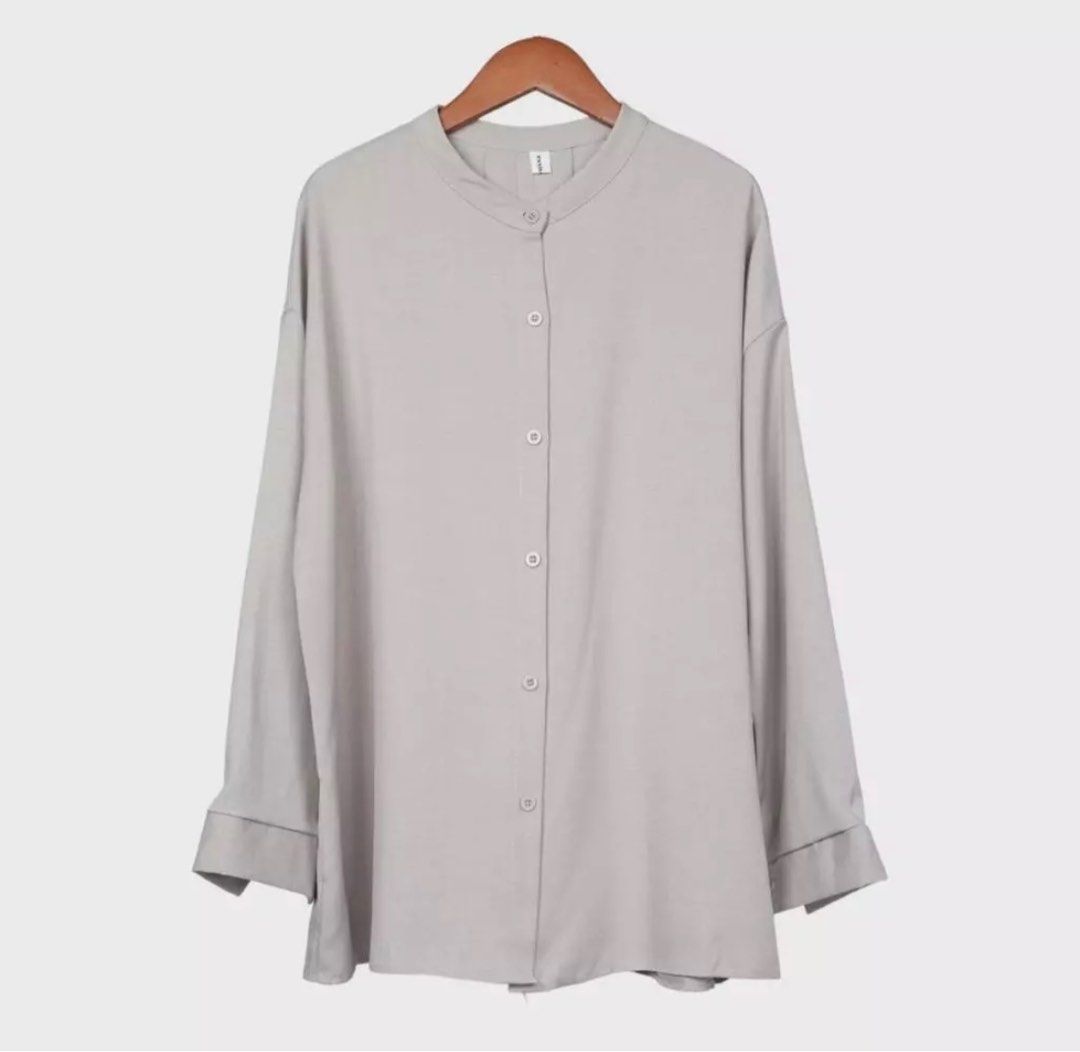 Panda eyes Blouse (Milk tea), Women's Fashion, Muslimah Fashion, Tops