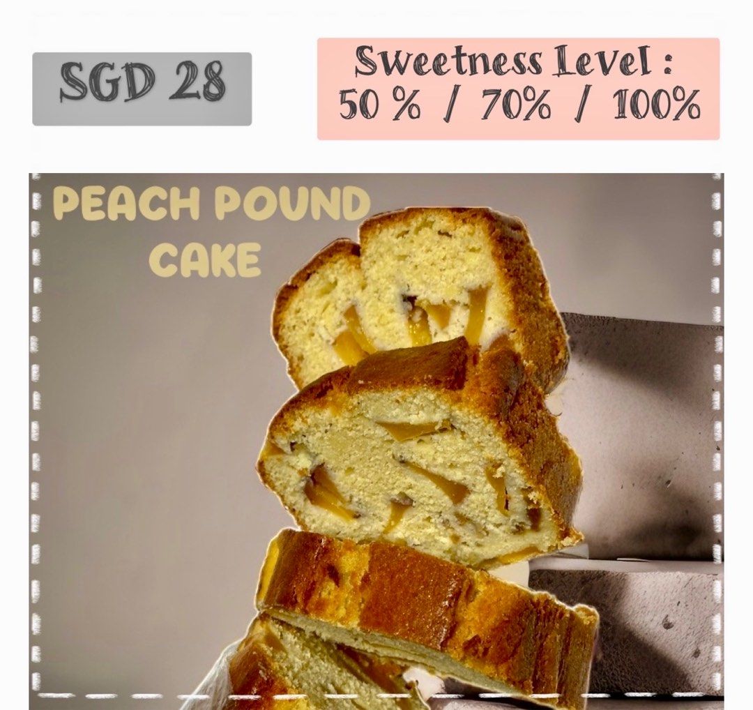 Peach Pound Cake, Food & Drinks, Homemade Bakes on Carousell