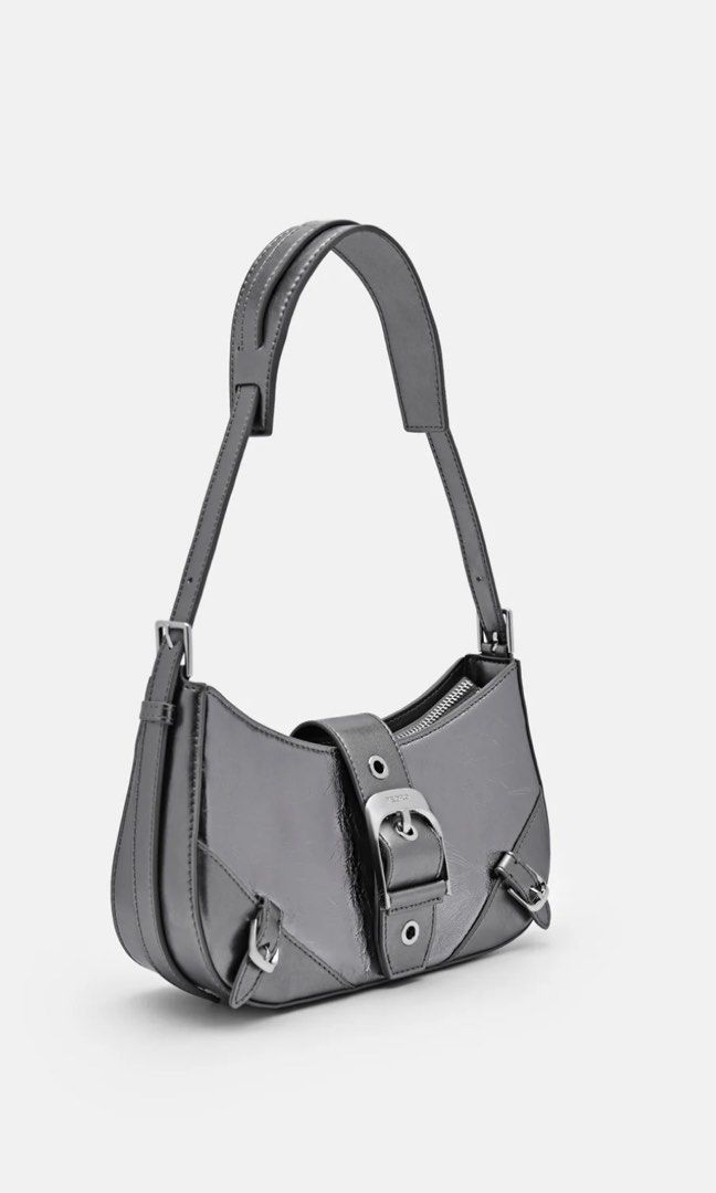 PEDRO HELIX LEATHER SHOULDER BAG (PEWTER), Women's Fashion PEDRO HELIX LEATHER SHOULDER BAG (PEWTER), Women's Fashion