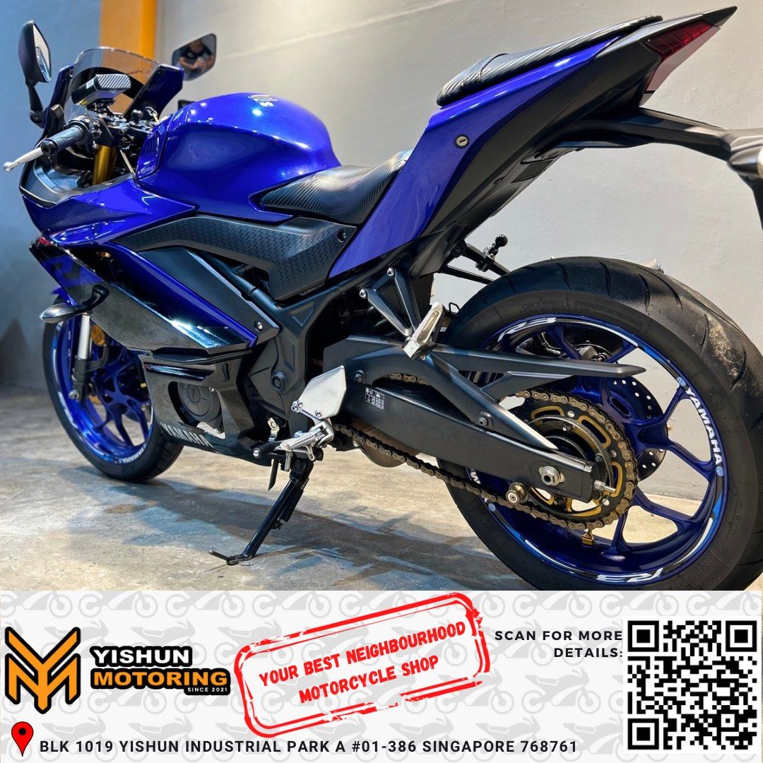 PRE OWNED UNIT YAMAHA YZF R3 USED UNIT R3 R3 YAMAHA SINGAPORE 300 CC USED 2A SPORT BIKE Motorcycles Motorcycles for Sale Class 2A on Carousell
