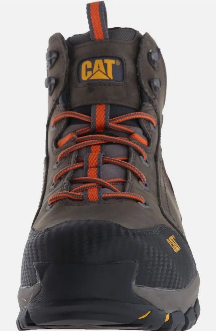 Promotion Ready Stock Caterpillar P90613 Navigator Mid WP Industrial Grey Nubuck Waterproof Steel Toe Safety Boot