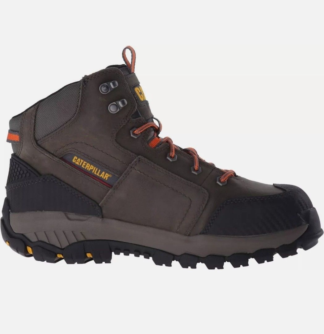 Promotion Ready Stock Caterpillar P90613 Navigator Mid WP Industrial Grey Nubuck Waterproof Steel Toe Safety Boot