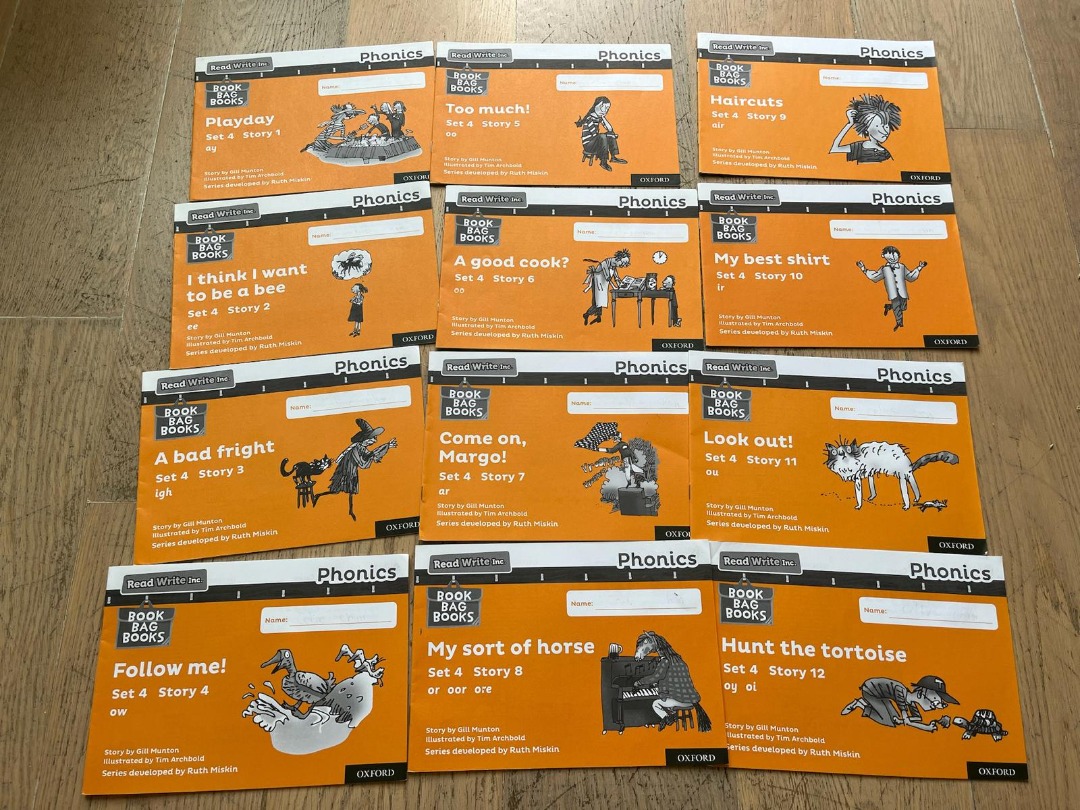 Read Write Inc Phonics Set 4 Orange Story 1-12, 興趣及遊戲, 書本 & 文具, 書本及雜誌 ...