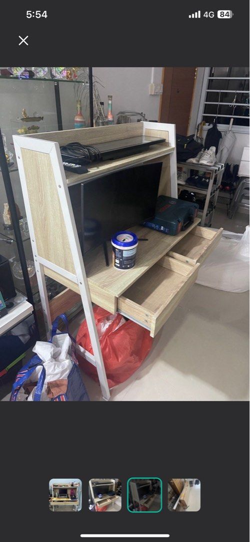 Study/computer desk (Category: Tables & Sets) located in Singapore. Submitted by premium96cargrooming (Listing ID 1326548824, Image 2). Description: Cheap and good study/computer desk to let go. Self collect at Jurong East.