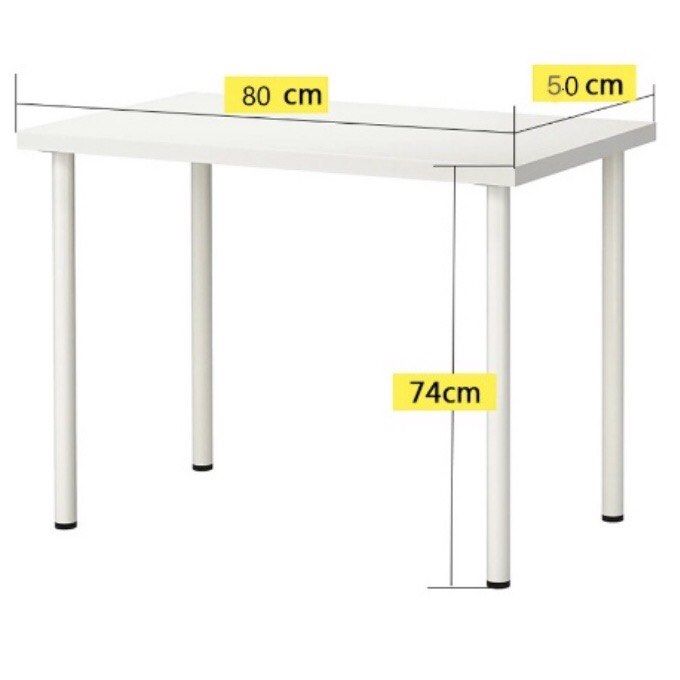 table desk study table office table Dressing table nordic style white table (Category: Tables & Sets) located in Cebu City. Submitted by diabriciaa (Listing ID 1326544808, Image 3). Description: ✿ READ BIO FIRST ✿ FIRST TO PAY GETS THE ITEM ⭑.ᐟ NO COD, PAYMENT FIRST BASIS ⭑.ᐟ 🌈Product Specifications: Name: home study table color: White Material: 2.3cm thick composite sheet, 5cm diameter metal table legs, adjustable plastic feet Size: 80cm*40cm 1