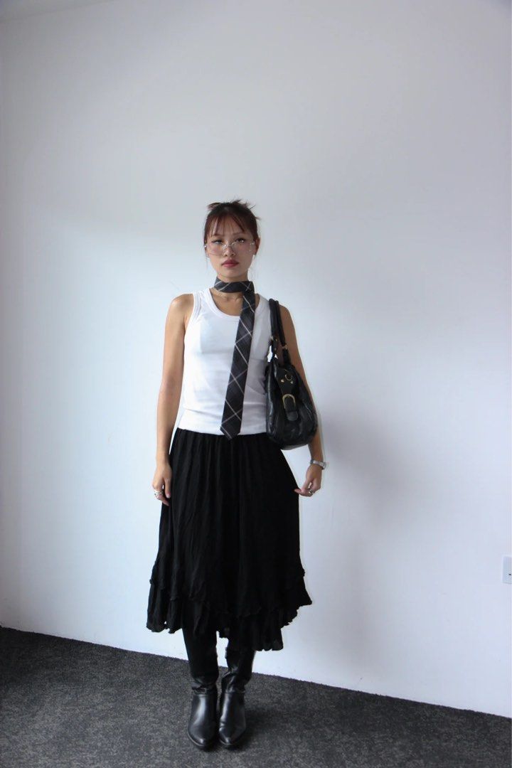 Linen skirt 90s top