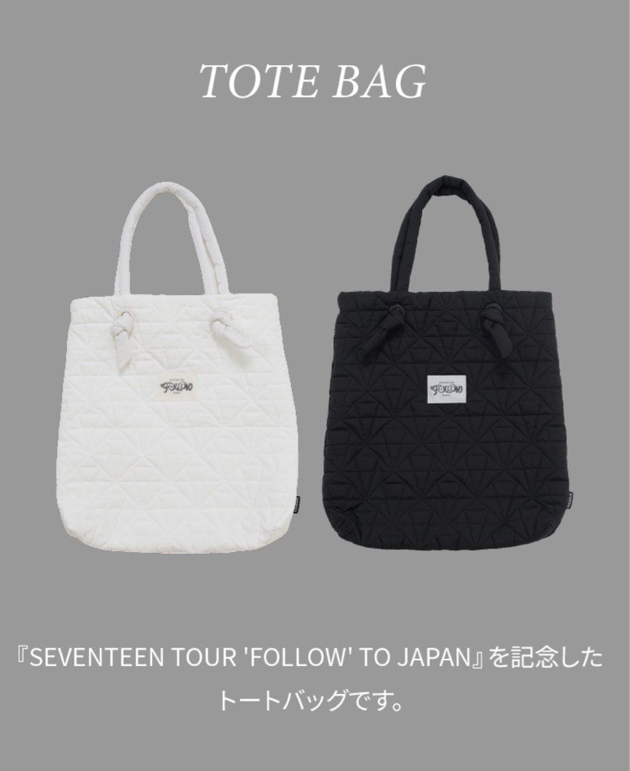 WTS SVT Follow to Japan Tour Tote Bag White and Black Seventeen