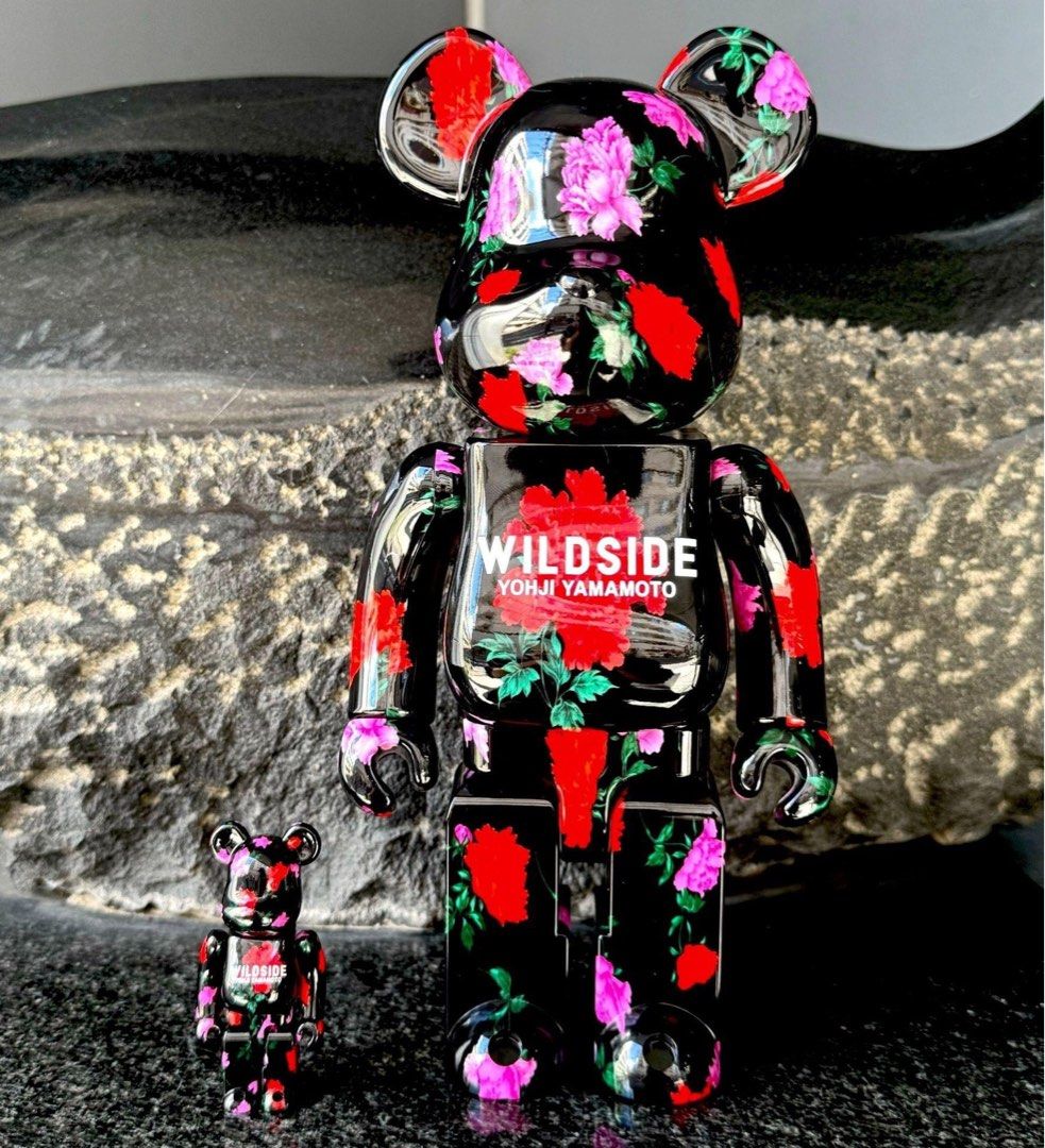 400% + 100% WILDSIDE YOHJI YAMAMOTO 牡丹 bearbrick be@rbrick 