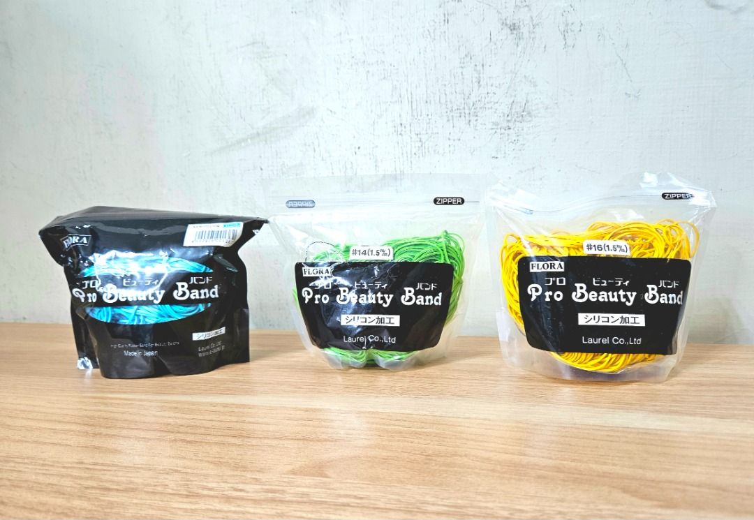 美妝保養] 蘆洲可自取全新分裝1條1元日本原廠溫塑燙橡皮筋FLORA日本製溫塑燙橡皮筋耐熱橡皮筋, 香水、美妝、保養, 美髮清潔與護理在旋轉拍賣