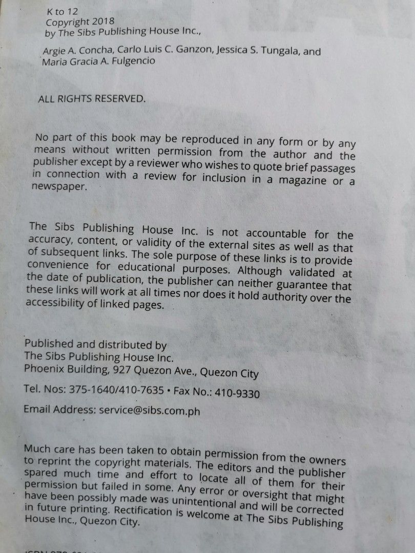 Achieve Creative Experiences and Skills in MAPEH (Category: Assessment Books) located in Marikina City. Submitted by irineb (Listing ID 1326661625, Image 2). Description: Highly encourage to read!!!☺ ACES in MAPEH Condition: few pages with answers-see attached photod,w plastic cover.NO TORN pages 😉👌👌👌. Selling price:Php 200.00 RFS:Decluttering For pick up at eastwood area-weekdays for pick up at marikina-weekends Buyer to book pick up. Good f